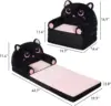 Comfy Toddler Chair for Reading and Napping, for Boys and Girls (Black & Pink Kitty) 3