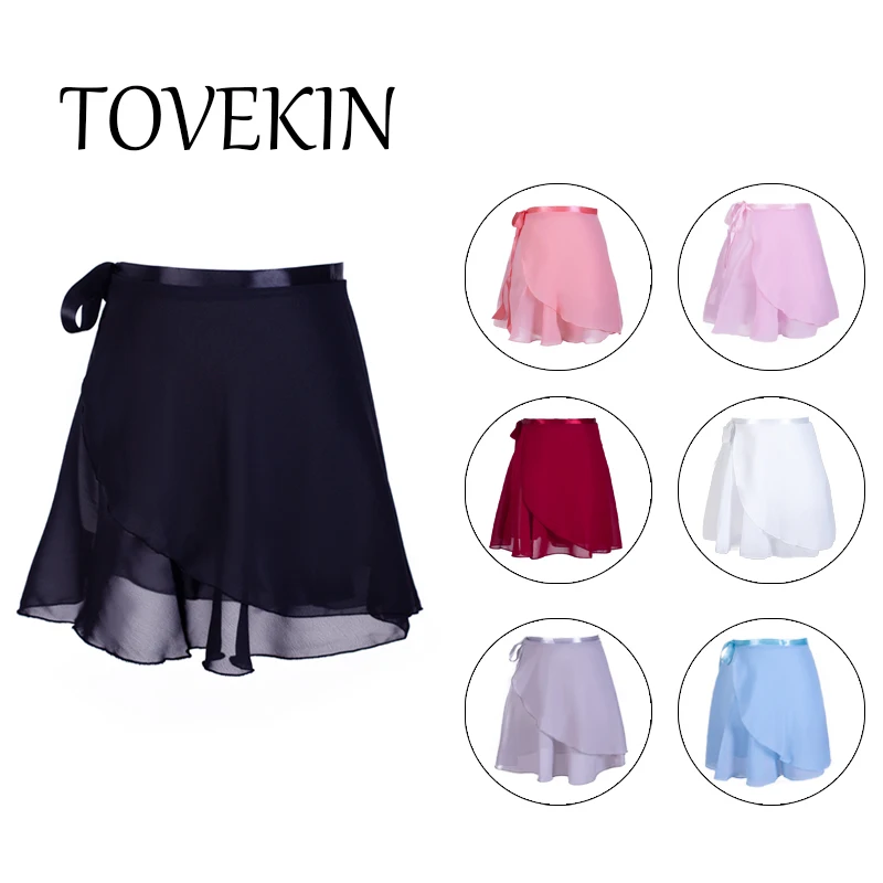 Volwassen Chiffon Ballet Tutu Dansrok Vrouwen Meisjes Gymnastiek Wikkel Rok Training Ballekrokken Юбка Balletdans Faldas