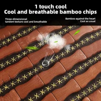 12V/24V Car Bamboo Cooling Seat Cover With 2 Fan 12V Summer Bamboo Fast Ventilated Seat Pad Cushion Backrest & Cushion Optional 4