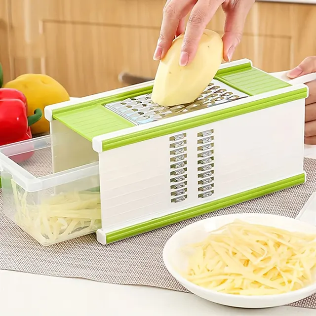 5-In-1 Multifunctional Vegetable Chopper & Slicer - Durable Abs, Perfect For Outdoor Cooking 2