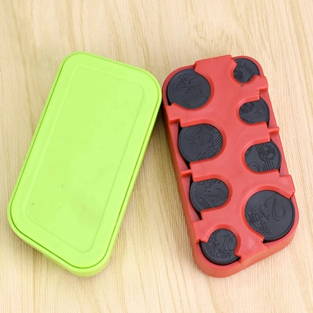 Mini Euro Coin Adagoló Műanyag Érme Dobozok Pénzdoboz Gyűjtemény Pénztárca Tárolószervező Buszos Érmeváltó Tartóhoz - Image 3