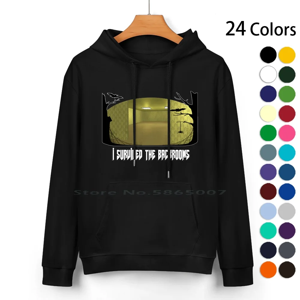

I Survived The Backrooms-High Quality Pure Cotton Hoodie Sweater 24 Colors Creepypasta The Backrooms Cool Horror Game Videogame