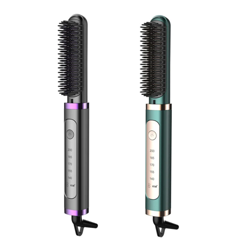 2-In-1 Electric Hair Straightener Portable And Fast Heating Ceramic Iron Negative Ion Dry And Wet Hair Straightener 2