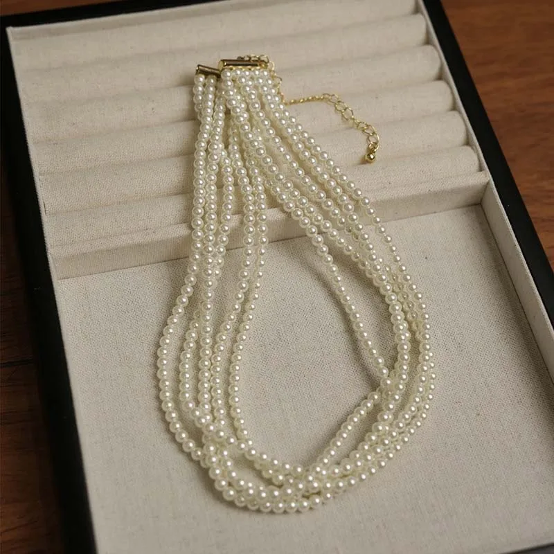 ■VINTAGE HOLLYWOOD■ Baroque Pearl Layered Necklace VH2479N □VINTAGE HOLLYWOOD□ Baroque Pearl Layered Necklace VH2479N