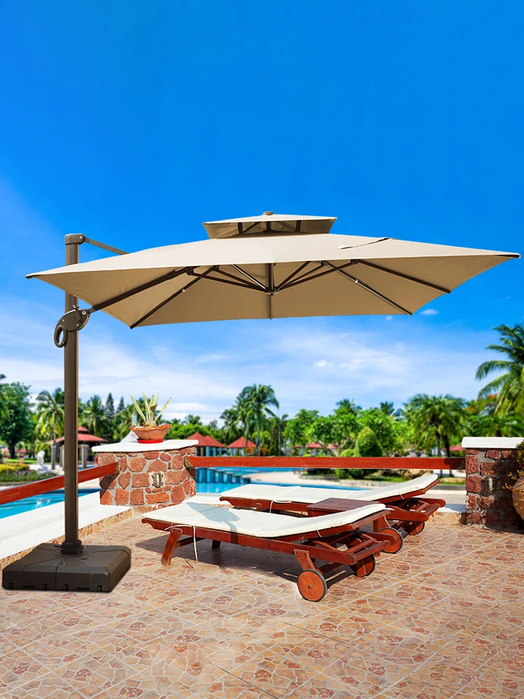 

Открытый зонт от солнца, зонт для двора, вилла, садовая терраса, большой зонт на солнечных батареях, домашнее и коммерческое крепление