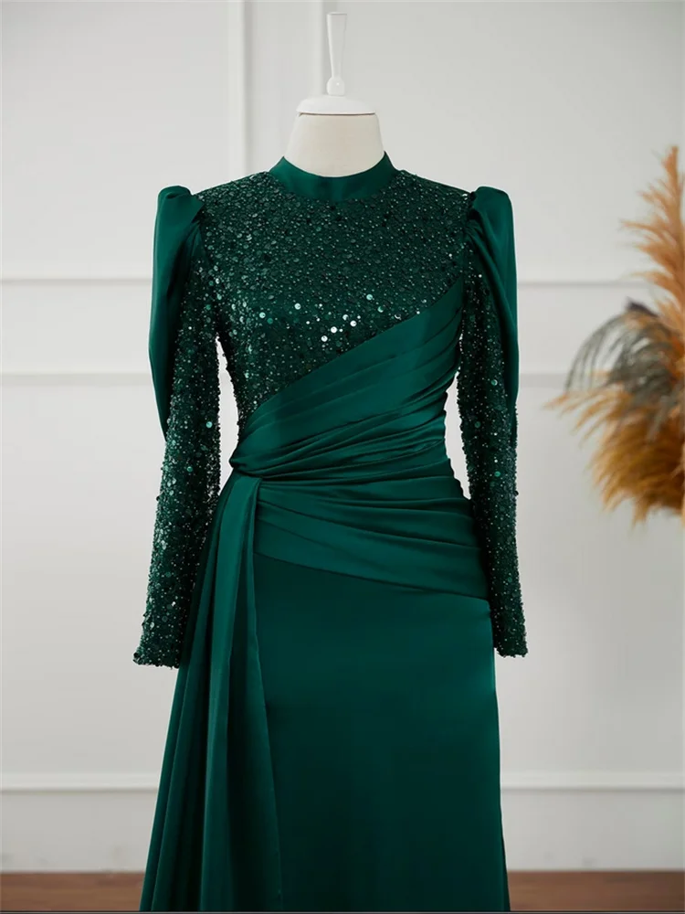 

Evening Dresses Woman Luxury Sequin Long Prom Dresses 2024 Full Sleeve Formal Occasion Dresses New Prom Gown فساتين الحفلات
