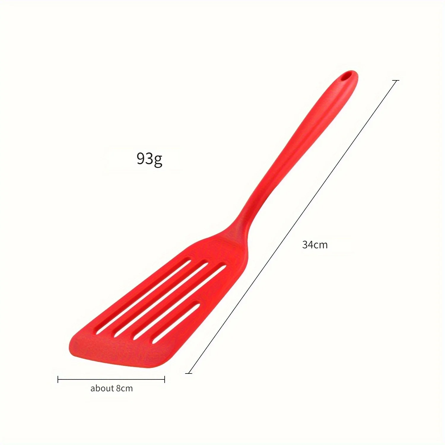 Stainless Steel Silicone Cooking Spatula Deep Frying Pan Noodle Silica Gel Pancake
