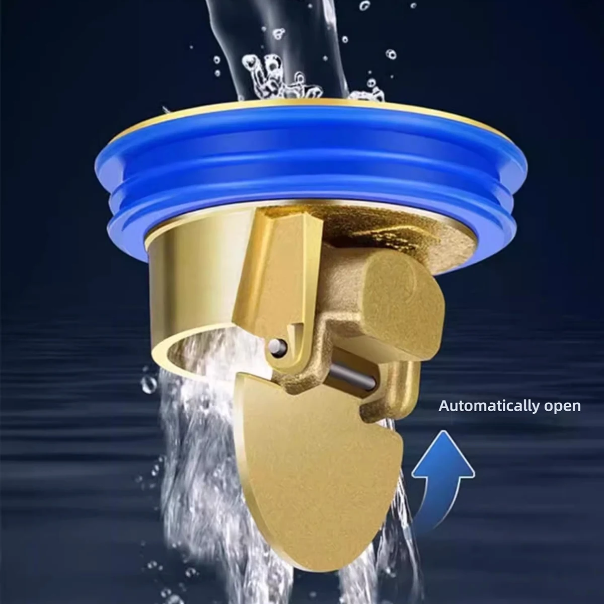 Adjustable Copper Core Drain Cover, Anti Odor Bathroom Kitchen Sink, 32-100mm Fit, Golden