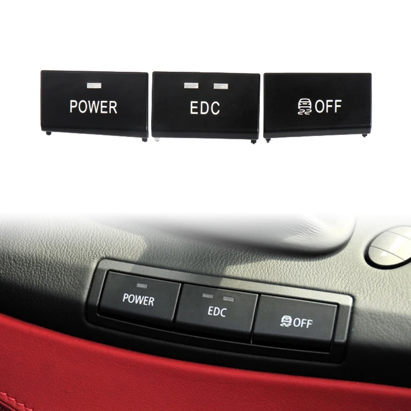 

3 Styles Car Button Cover for BMW 3 Series Auto POWER EDC OFF Button Cover Auto Center Console Switch Cap Car Replace Parts
