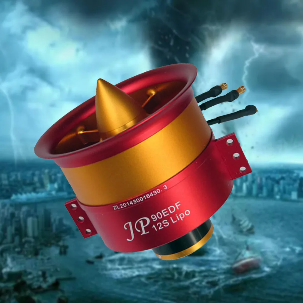 Ventilador de conductos de Metal completo JP 90mm EDF con Motor sin escobillas: 4250 KV1050(12S), KV1330 4250 (8S), 4250 KV1750 Motor(6S)