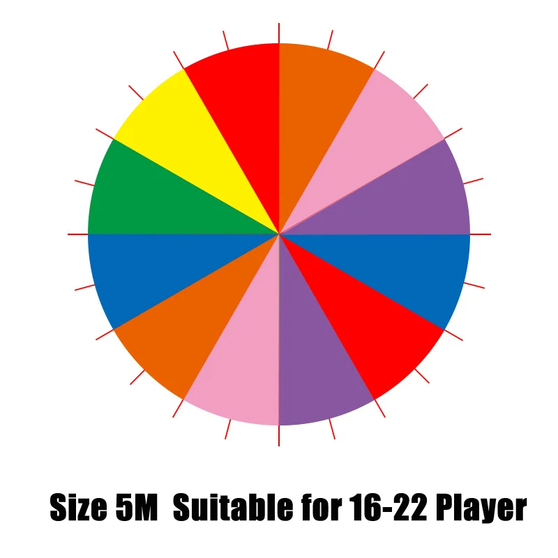 Colorful Parachute for Group Play and Outdoor Fun Activities