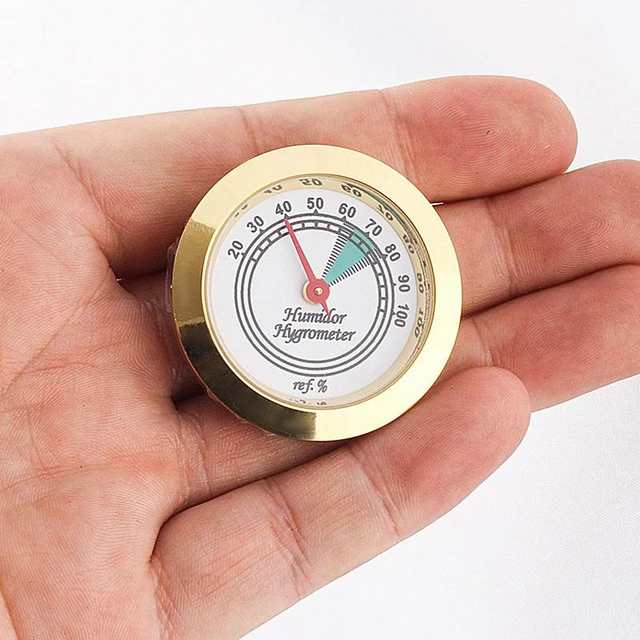 Metal Cigar Humidity Gauge High Quality glass Humidor Hygrometer Round  Mechanical Thermometer Humidity Tester For Cigar Case - AliExpress