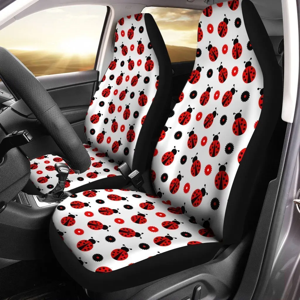 

Ladybug Car Seat Covers Custom Insect Car Accessories,Pack of 2 Universal Front Seat Protective Cover