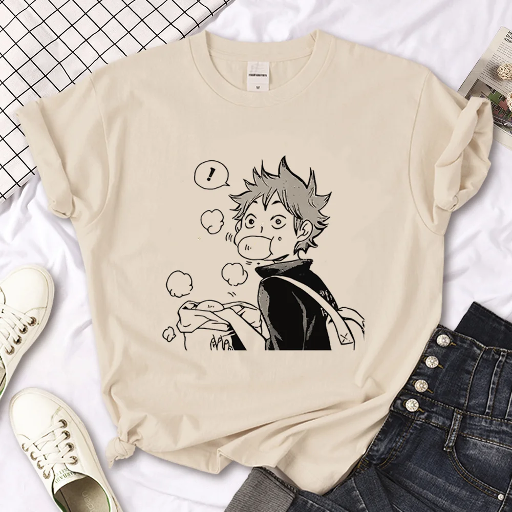 

Haikyuu Volleyball Voleibol t-shirts women manga Japanese summer tshirt girl designer y2k comic clothes