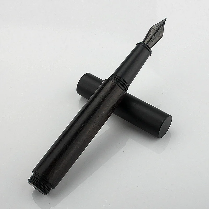 Sandalwood Mini Pocket Wood Fountain Pen Exquisite Smooth Writing Business Signature Pen High-end Black Nib 3