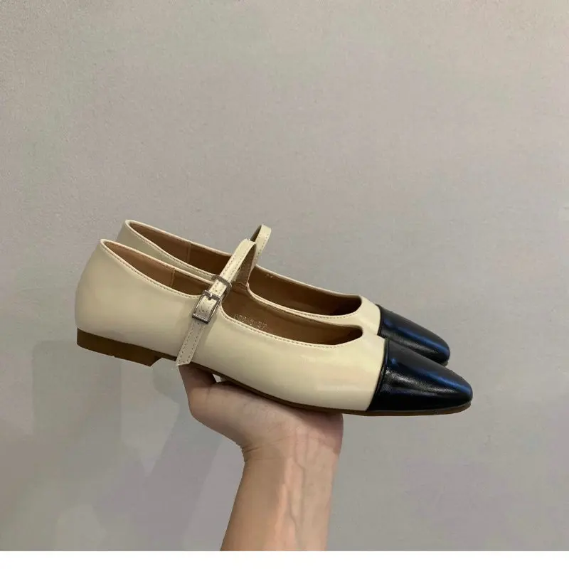 French Gold Flat Shoes for Women's 2025 New Spring Autumn Silver Mary Jane Women Shoes Scoop Shoes Ladies Plus Size 42 43 44 6