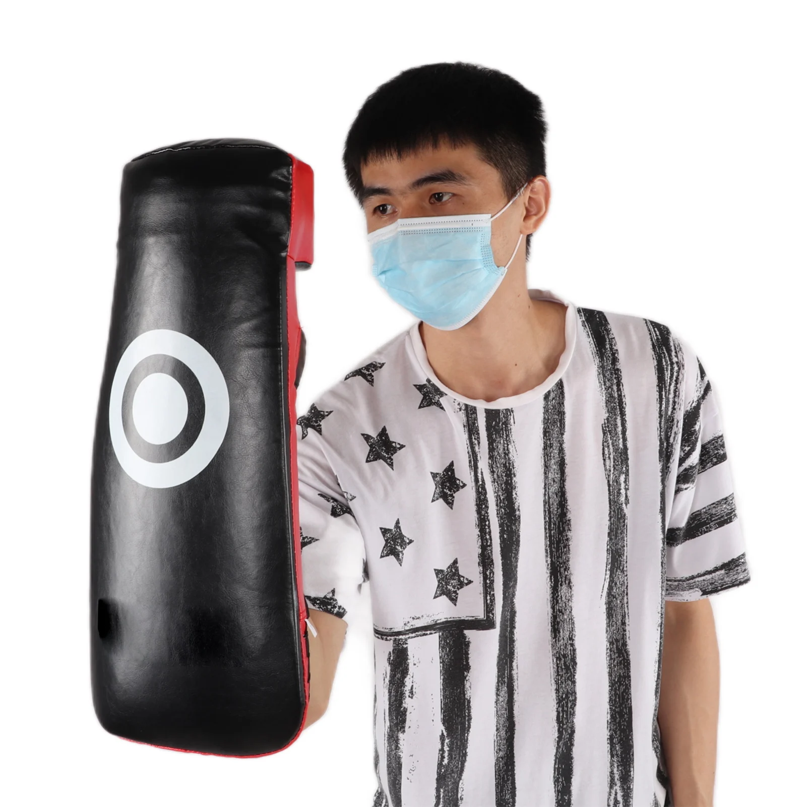 Boxing Kick Pad With Curved Punching Surface PU Leather Karate Kicking Shield Pad For Taekwondo Training
