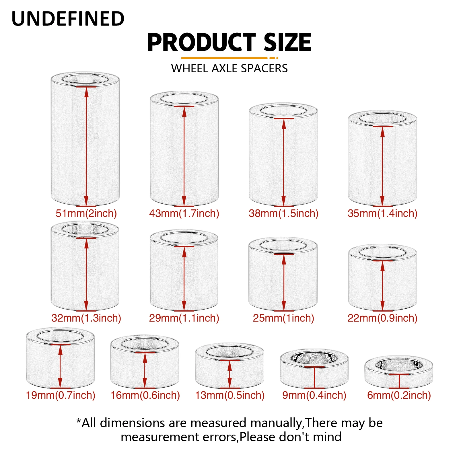 1 Wheel Spacers For Harley Custom Bobbers Choppers I.D. 3/4" O.D. 1-1/8" CNC Wheel Axle Spacers Wheel Alignment Kit - Foto 9