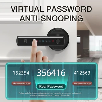 Smart Lock Fingerprint Door Lock App Control Passcode Unlock Electronic Touchscreen Keypad 2