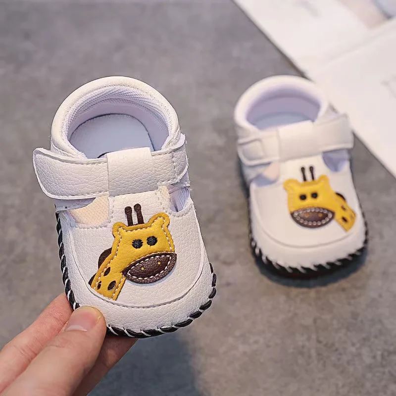 Summer Baby Shoes Fashion Casual Cartoon Giraffe Baby Sandals 0-18M Baby Boys Rubber Sole Anti slip Walking Shoes 4
