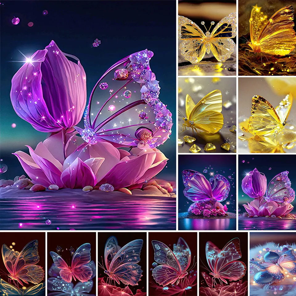 DIY 5D Butterfly Gbfke Diamond Paintings For House Decoration And