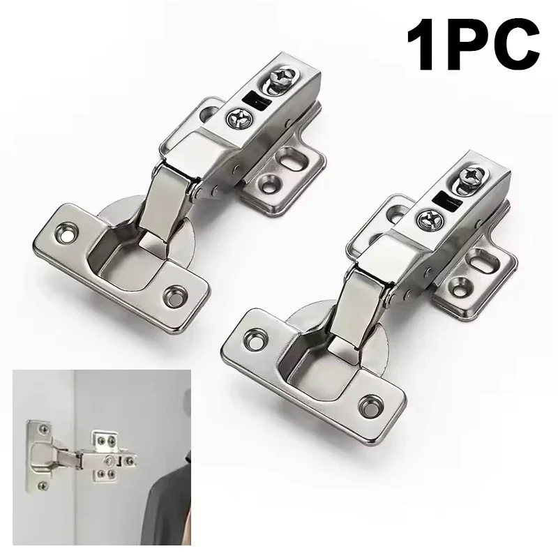 1PC Charnières de porte d'armoire avec amortisseur de fermeture douce pour meuble de cuisine et autres meubles