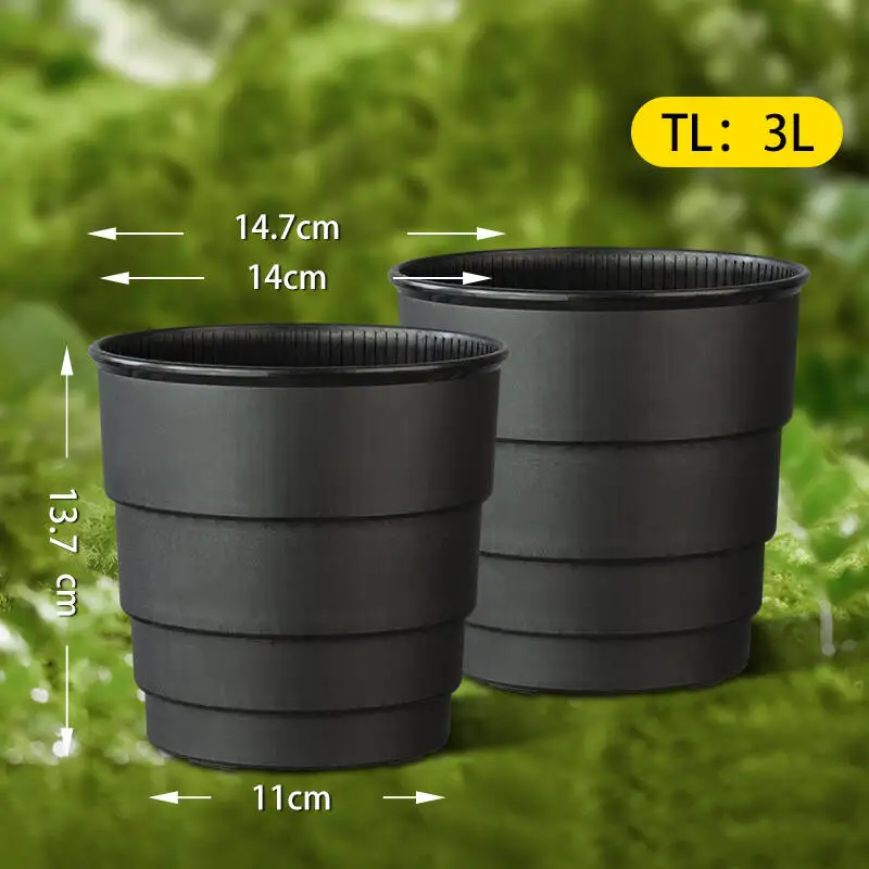 Meshpot 2 Sets 14 cm Blumentopf für Pflanzen zu Hause, Pflanzgefäß mit Luftlöchern, leichter Kunststoff-Blumentopf für den Innen- und Außenbereich für Kräuter – Detail 7