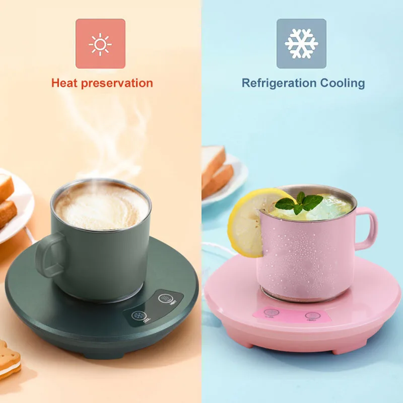 Cup Cooler Quick Coffee Mug Warmer Auto Cooling Cup Drink Holder Digital  Display Adjustment Timing Heater Hot Cold Cup Coaster - AliExpress