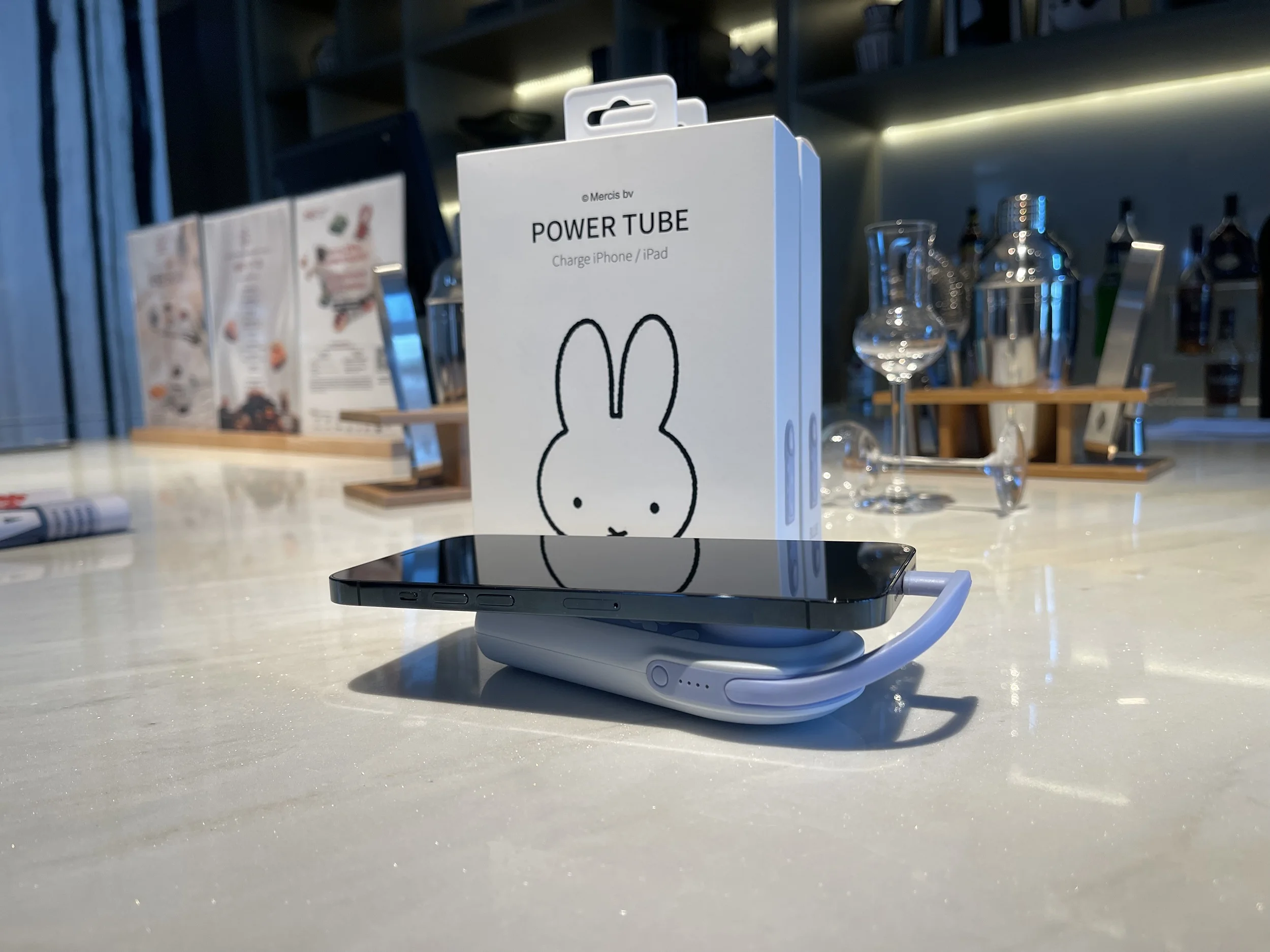 Miffy Power Bank MFi Built-in Lightning Cable Port For iPhone 13 Pro 10000mA 20W Portable Battery Charger Fast Charging powerban smart power bank