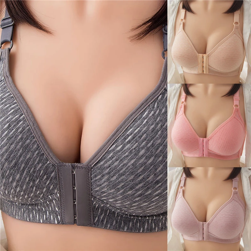 

Front Buckle Thin Sexy Lingeries Women Bras Plus Size Breathable Vest Front Fastener Women's Underwear New