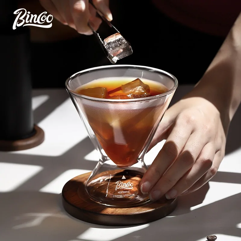 كوب قهوة زجاج مزدوج 180مل من بينكو