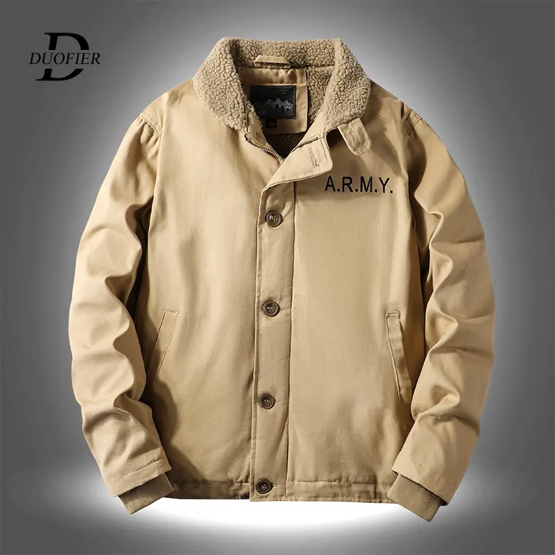 

New Men Parka Coats 2023 Winter Thicken Warm Men's Coatover Fashion 100% Cotton Parka Jacket Men's Solid Color Street Outerwear