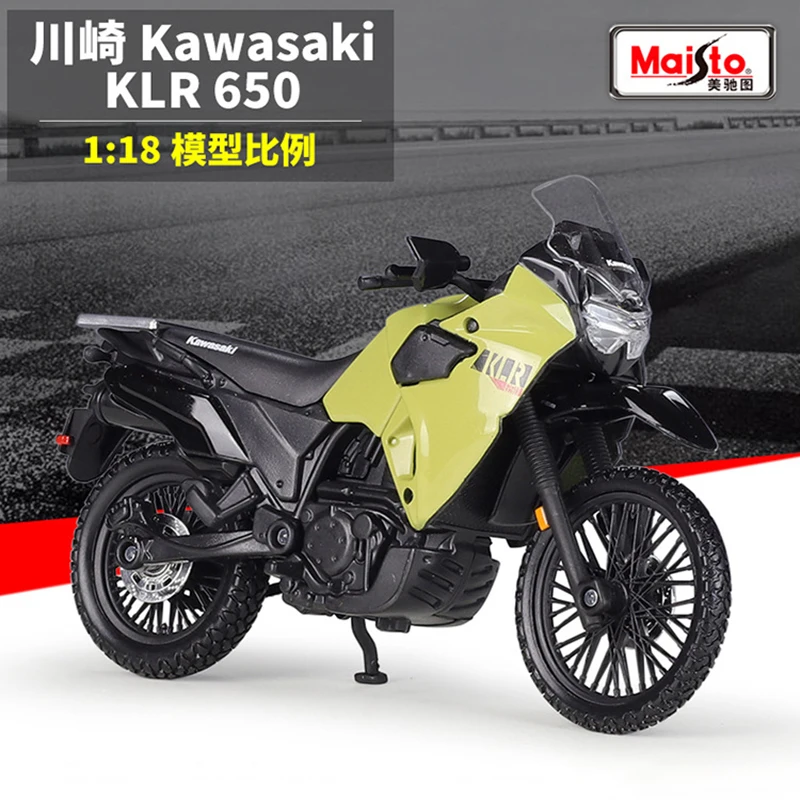 

Мотоциклетная модель Maisto 1:18 Kawasaki KLR650, Коллекция игрушечных автомобилей, автовелосипед, амортизатор короткого хода, внедорожный автомобиль, игрушечный автомобиль