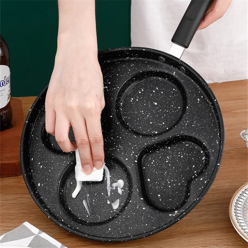 3/4 Holes Non-Stick Egg Frying Pan Cooker Omelet Pancake Pan with Anti-Scalding  Handle Kitchen Cooking Pots Cookware Accessories - AliExpress