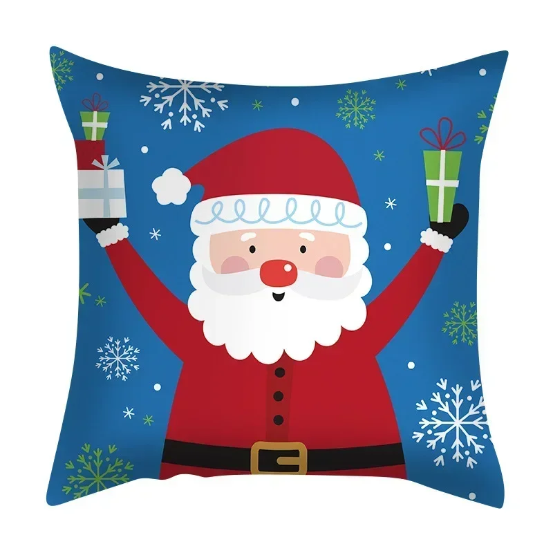 45cm Christmas Cushion Cover Merry Christmas Navidad Home Decor, Xmas Noel Pillow Case for Sofa, New Year Gift Ideas
