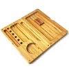 Backflip Bamboo Rolling Tray with Magnetic Lid Durable Rolling Tray with Cleaning Brush and Samll Rolling Tool 3