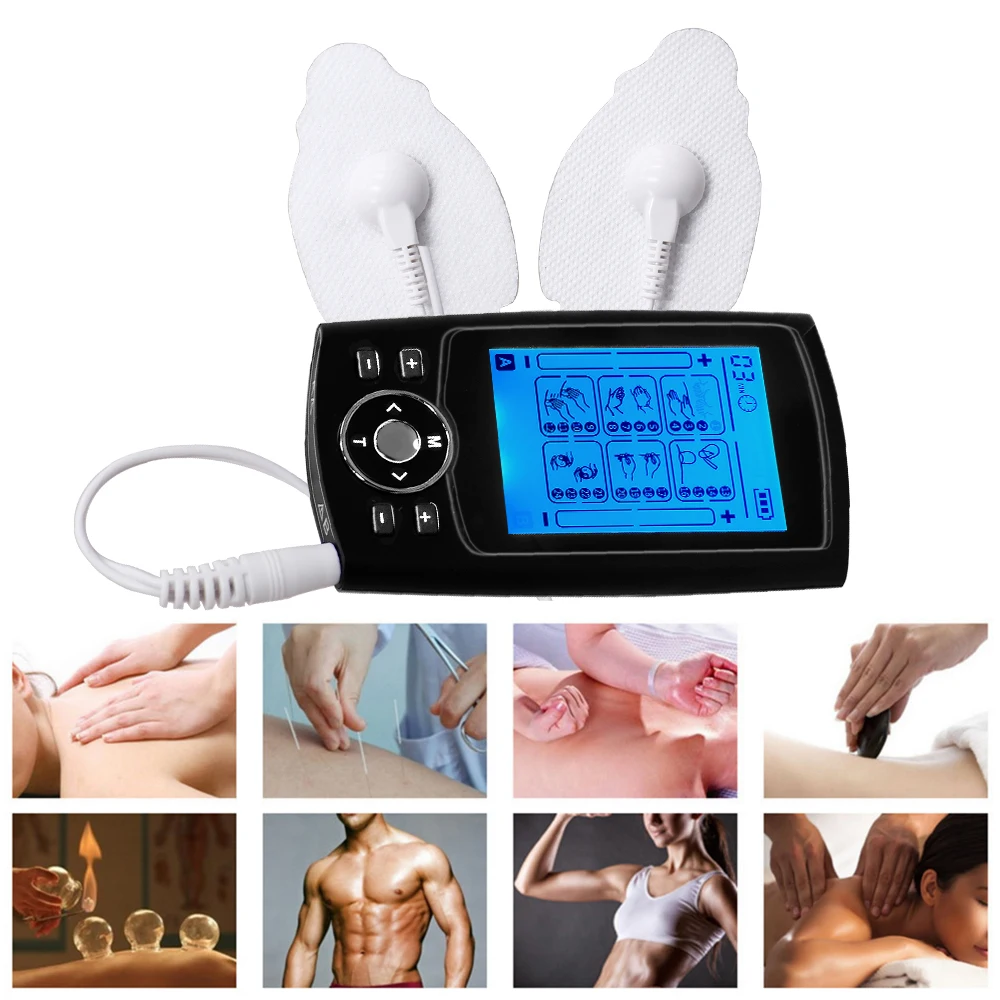 24 Modes Tens Massager EMS Muscle Stimulator Acupuncture Digital Therapy Machine for Pain Relief Body Massage
