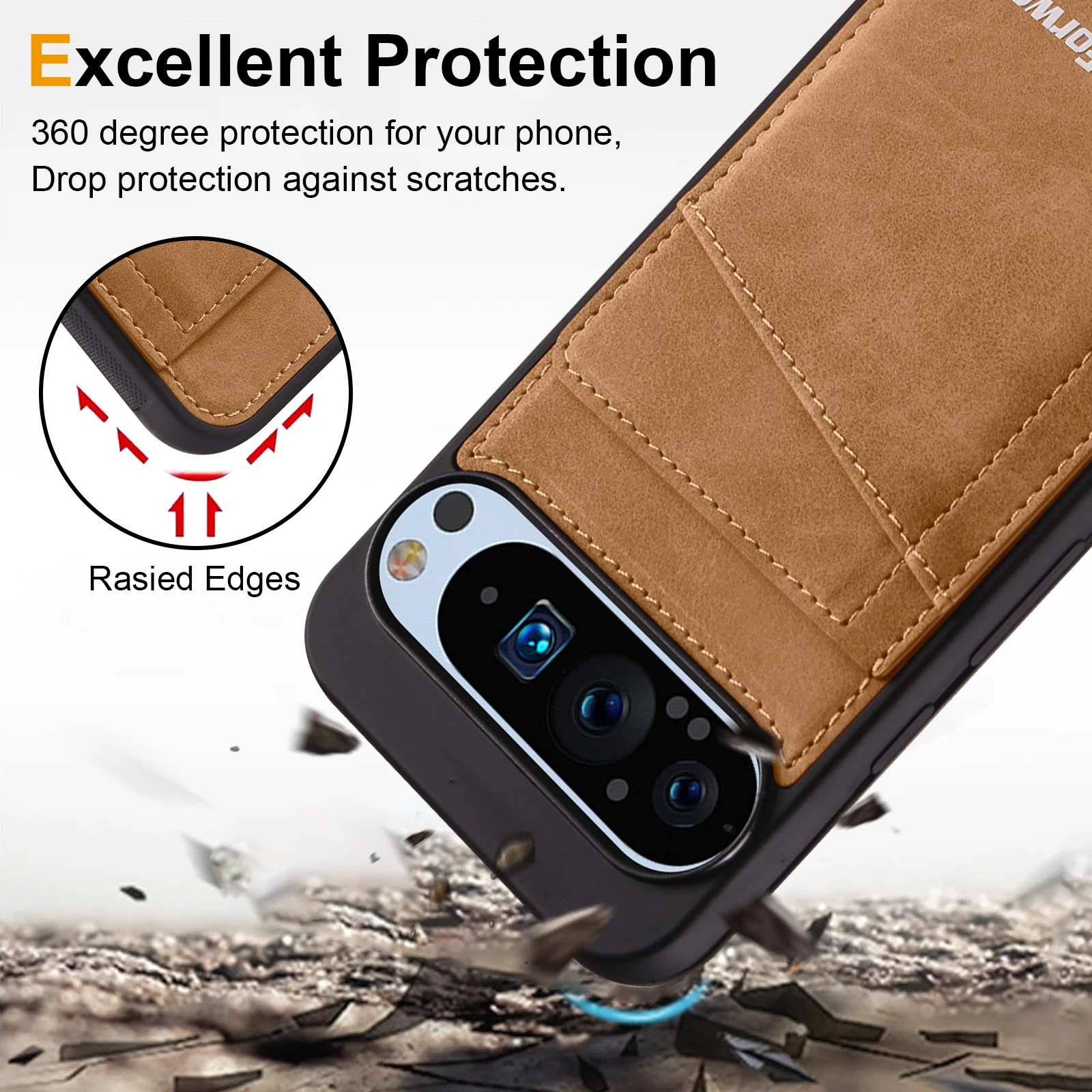 Luxury Business Leather Case with Magnetic Flip and Wallet Card Slots
