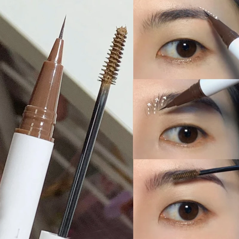 

Double-headed Liquid Eyebrow Pencil Dye Eyebrow Waterproof Natural Sweatproof Long Lasting Eyebrow Enhancer Eye Makeup Cosmetics