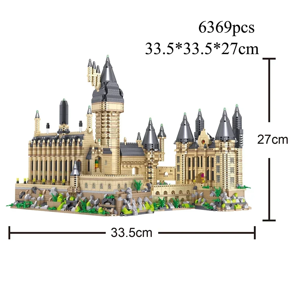 

Construction Toys 6369Pcs Micro Magic Medieval Castle Model Building Blocks Assembly City Bricks for Kid Adult Toys Gift With