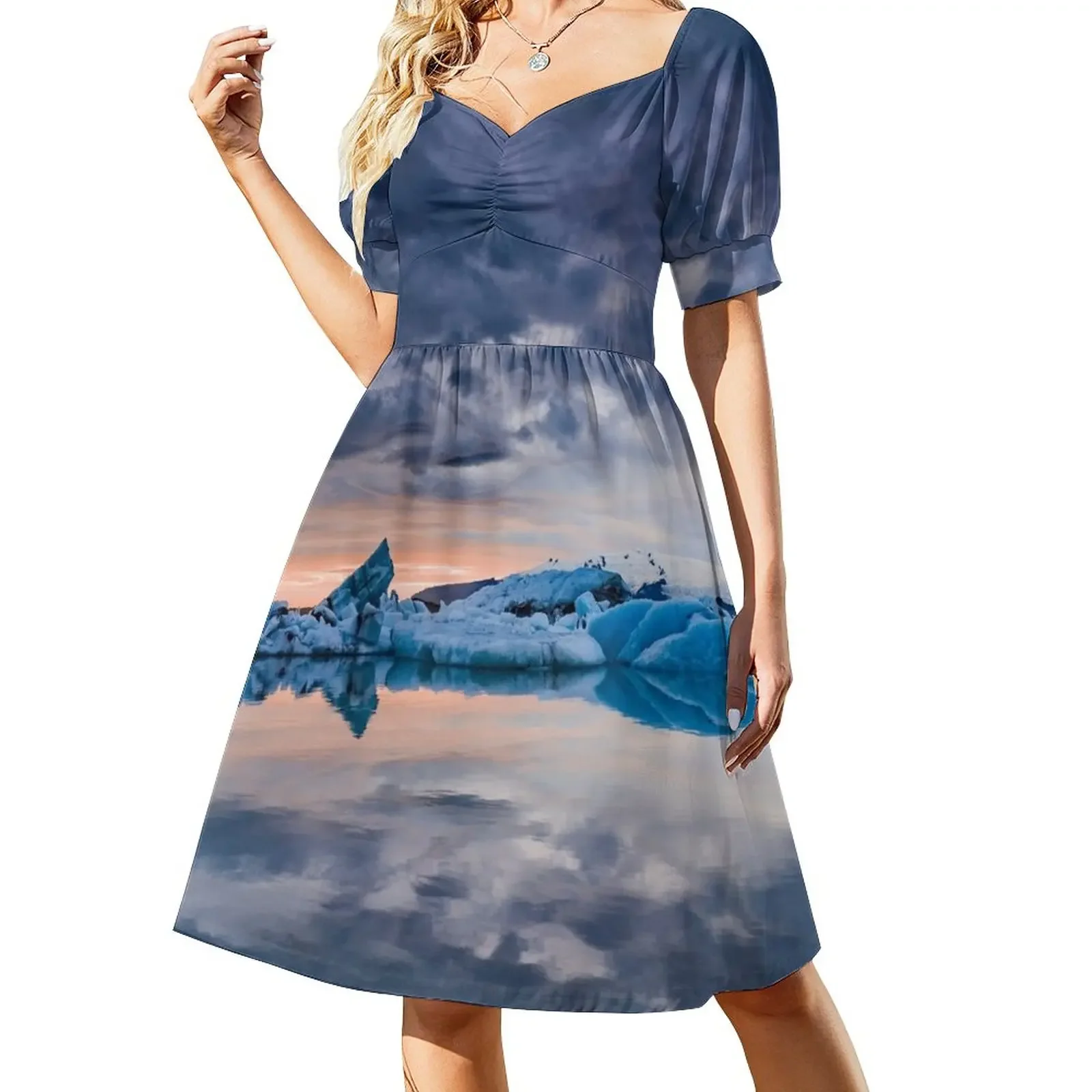 

Glacier Sleeveless Dress Clothing female summer dress korean women Evening gown