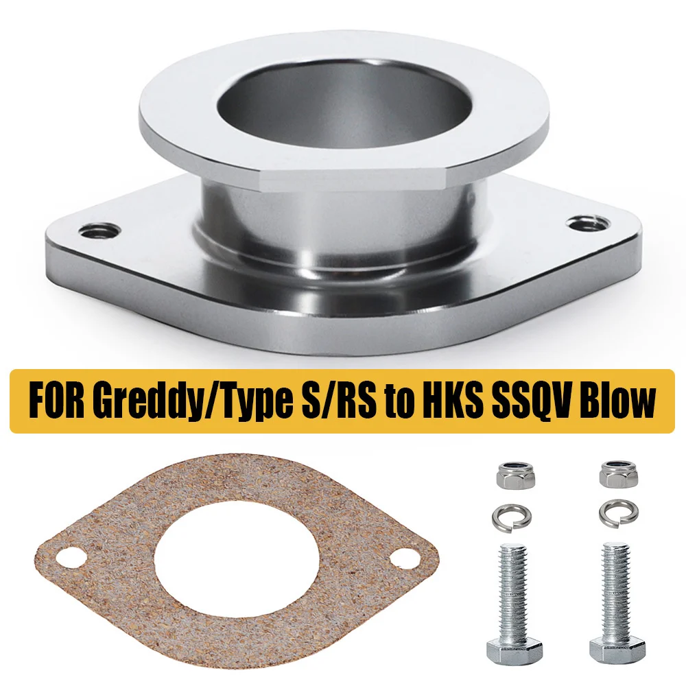 1 Set 33mm BOV Bypass Aluminium-Flanschadapter mit Dichtung, Blow-Off-Ventil-Zubehör für Greddy Type S RS HKS SSQV – Detail 1