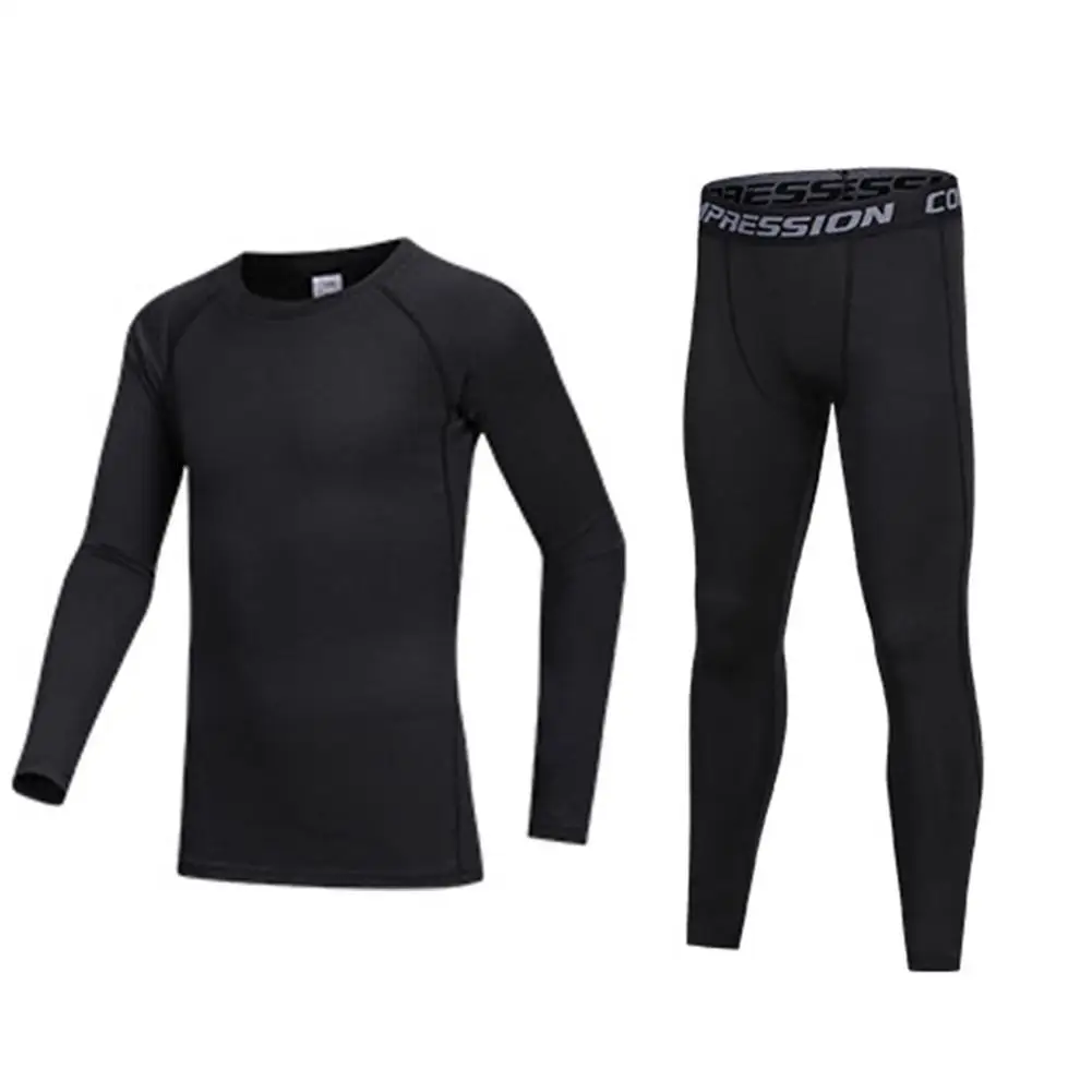 Thermal Underwear Set Kids Sports Suit Kids' Sportswear Thermal Underwear Baby Quick Drying Soccer Compression Basketball Boy Y7F0