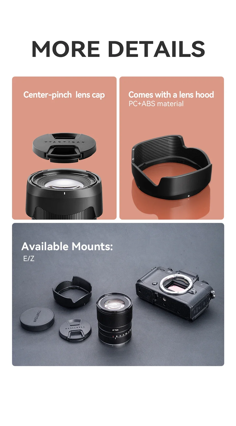 75mm F2 AF Full Frame Lens E Z XF L mount for Sony A7M4 a6000 zve10 a6700 FX30 N