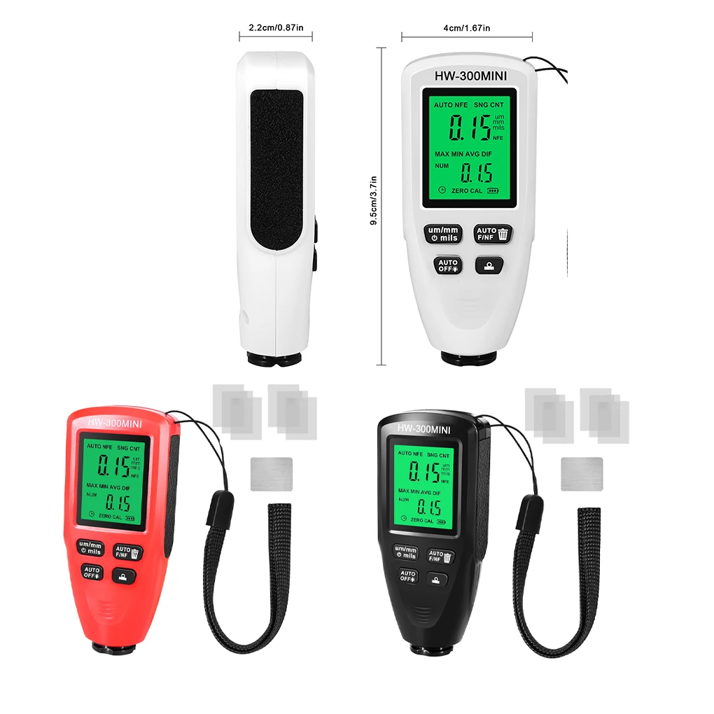 Probe Car Paint Device Thickness Gauge Electroplate Tester Meter Portable High-precision LCD Digital Measuring