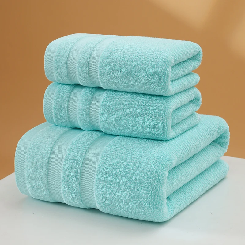 2pcs 100% Cotton Adult Large Bath Towels Men';s and Women's Large Bath Towels Cycling Towel 70x140cm