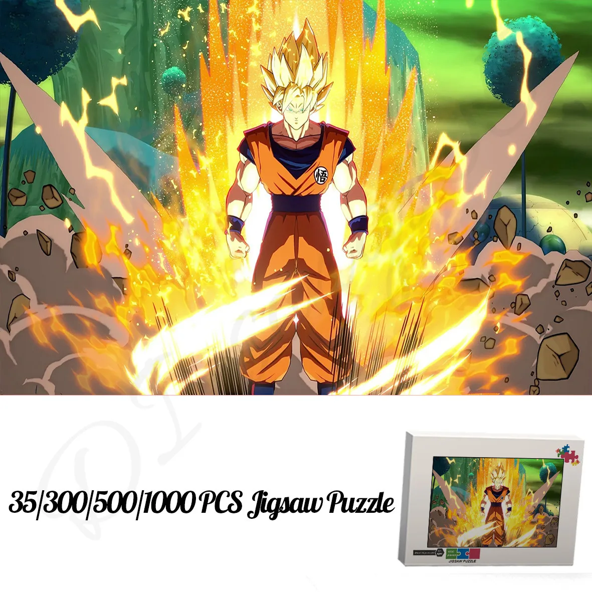 Goku Jigsaw Puzzles for Kids Japanese Anime Dragon Ball 35 300 500 1000 Pieces of Wooden Puzzles for Adults Educational Toys