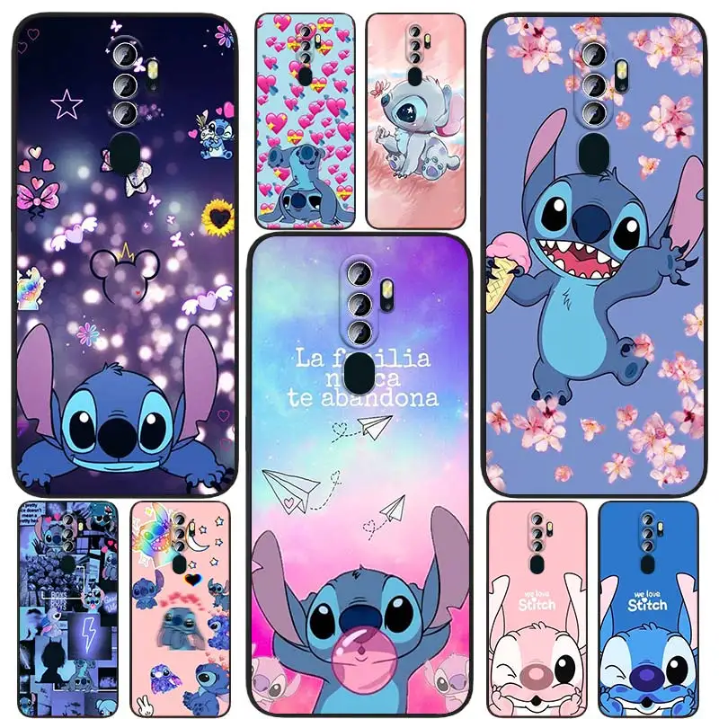 

Disney Lilo & Stitch Cute Black Phone Case For OPPO Find X5 X3 F21 Neo Lite A96 A57 A74 A76 A72 A55 A54S A53 A53S A16 S A9