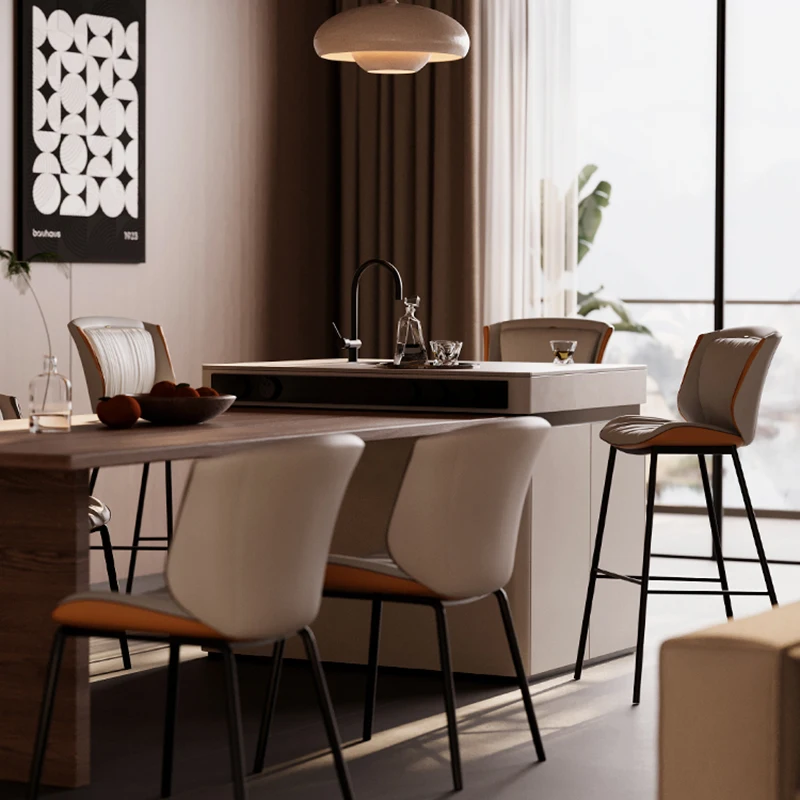 Reception Height Dining Chairs Kitchen Nordic Balcony Wishbone Barber Bar Stools Accent Party Computer Banqueta Salon Furniture