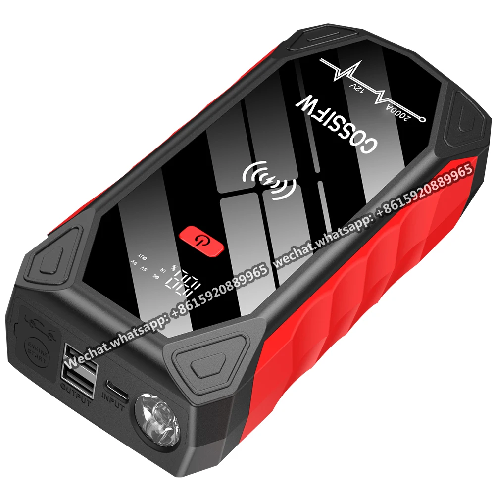 

COSSFITW Newest Design portable power bank car jump starter emergency tool car booster